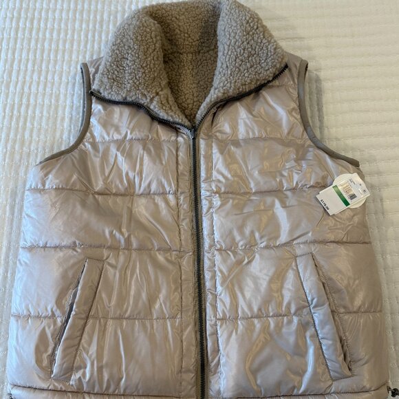 NWT Lucky Brand Reversible Women's Puffer Vest - Size L - Picture 1 of 3